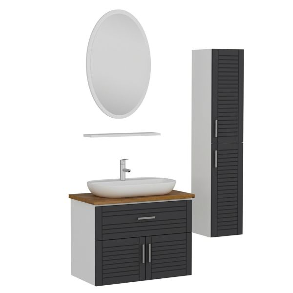 Minar Bathroom Cabinet 100Cm As2K1Ç+1Ea1R+Tzg+Length White