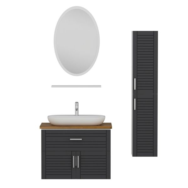 Minar Bathroom Cabinet 100Cm As2K1Ç+1Ea1R+Tzg+Length White