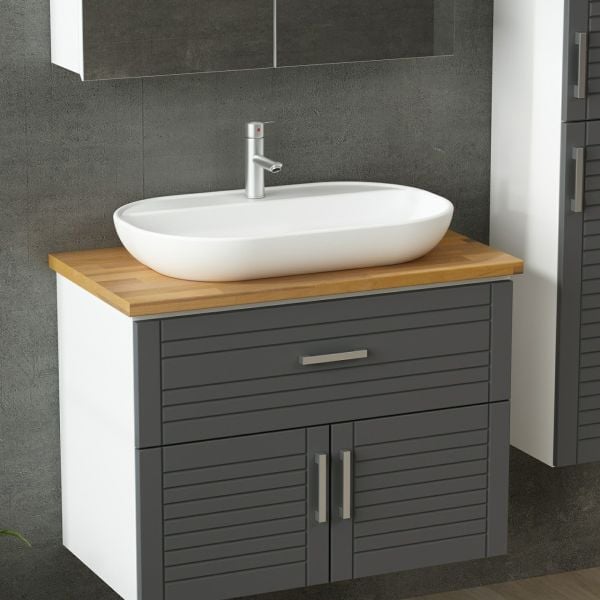 Minar Bathroom Cabinet 100Cm As2K1Ç+2K2A+Tzg+Length White