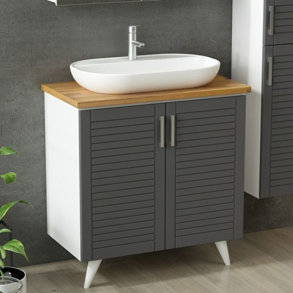 Minar Bathroom Cabinet 100Cm Ay2K+2K2A+Tzg+Length White