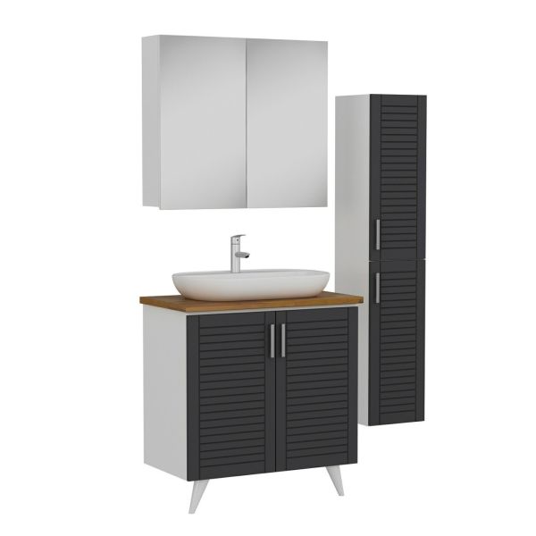 Minar Bathroom Cabinet 100Cm Ay2K+2K2A+Tzg+Length White