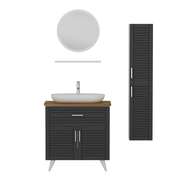 Minar Bathroom Cabinet 100Cm Ay2K1Ç+1Ya1R+Tzg+Length White