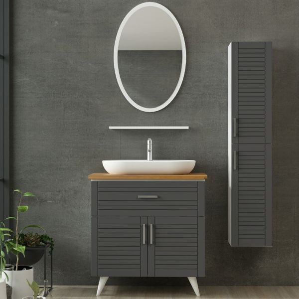 Minar Bathroom Cabinet 100Cm Ay2K1Ç+1Ea1R+Tzg+Length White