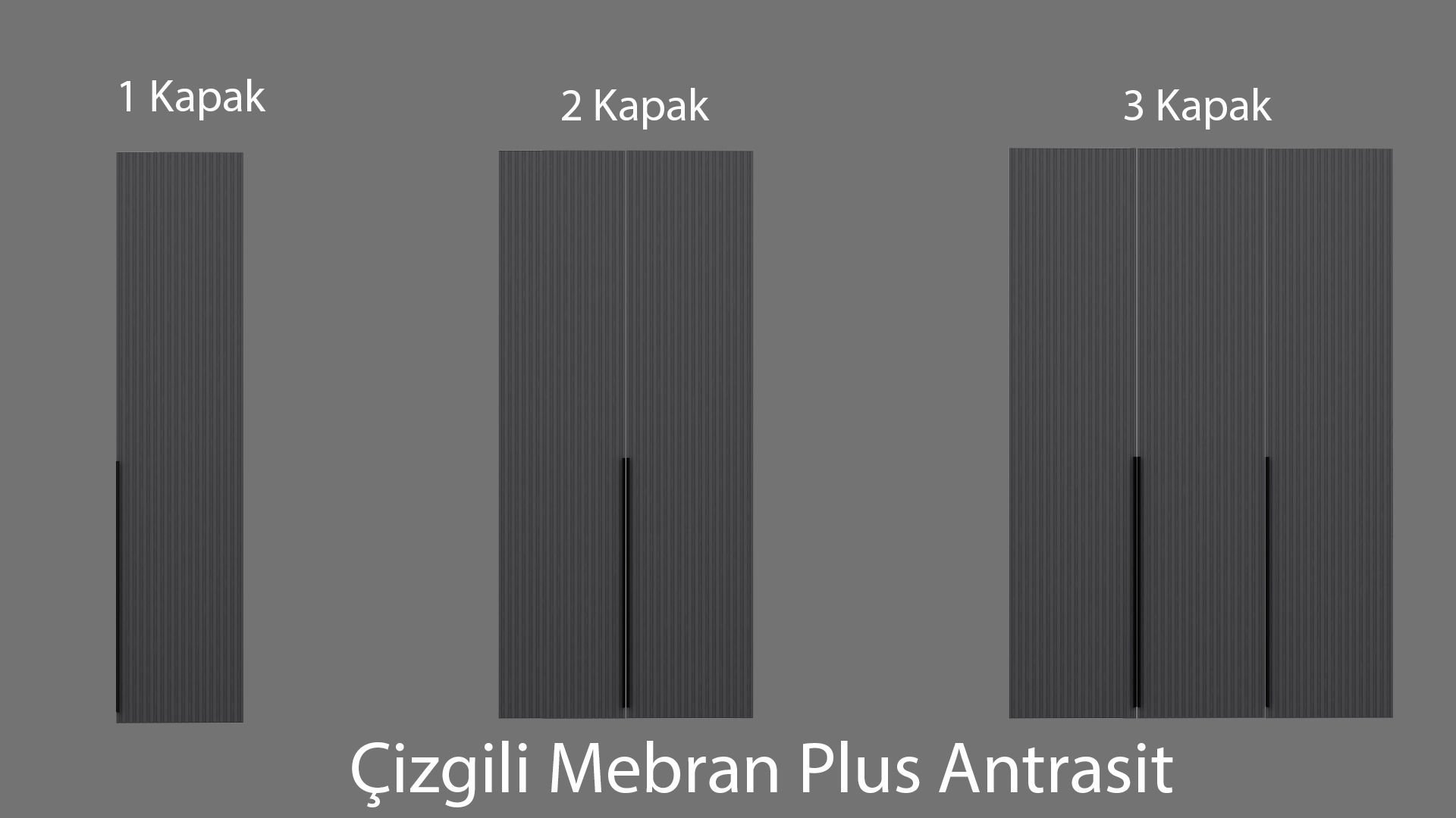 Kale Çizgili Mebran Kapak Antrasit