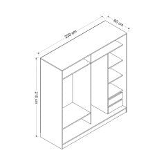 Minar Kale210Y 2K Sliding Dlp 220G Cm - Gold Mirrored Gold