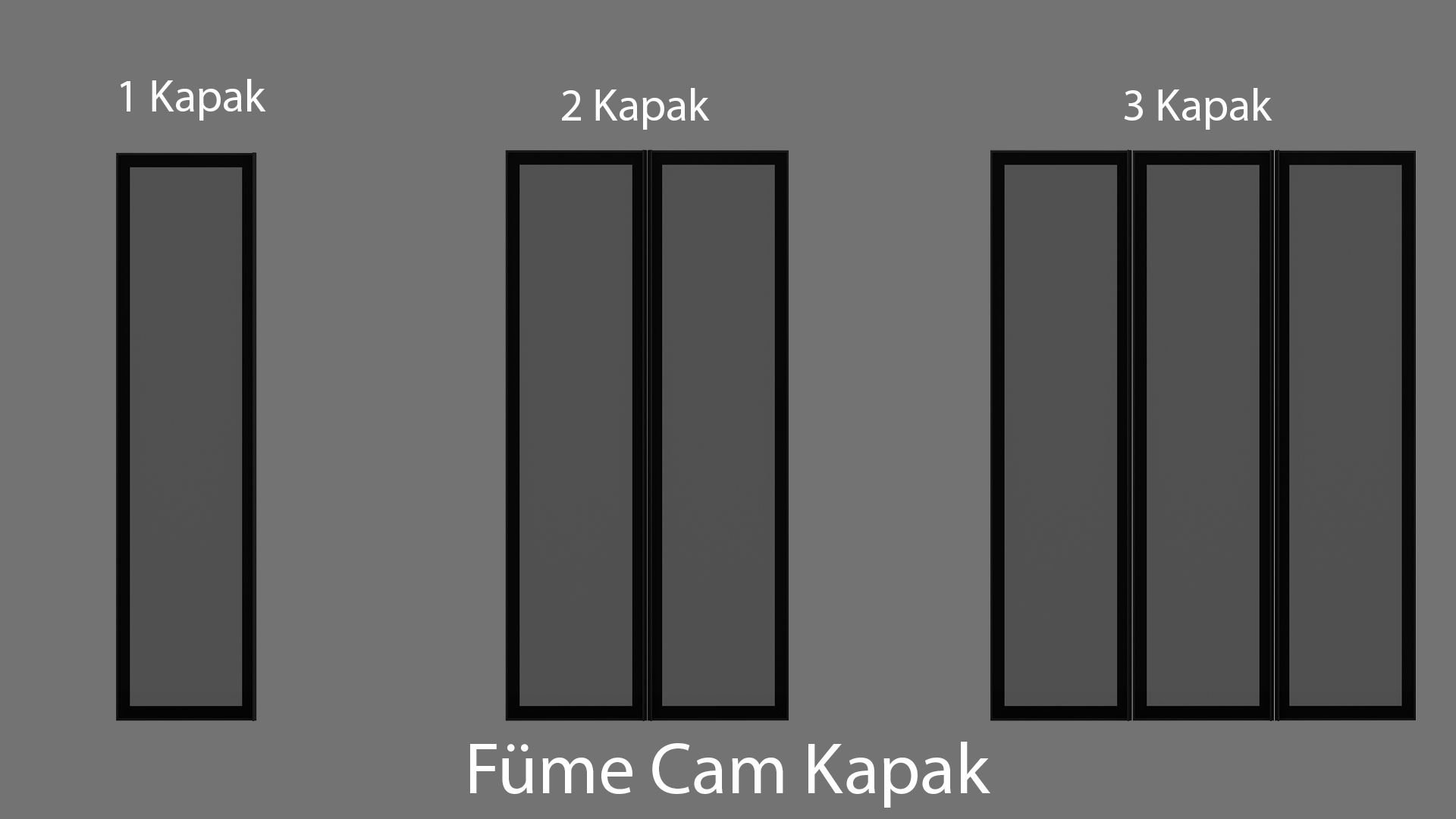 Kale Füme Cam Kapak