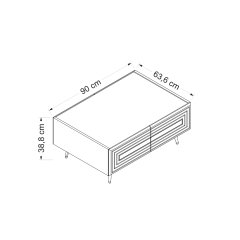 Jose Center Table Membrane Cover-Anthracite