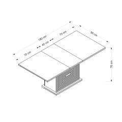 Jose Dining Table-Anthracite Membrane