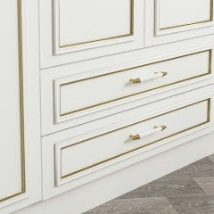 Kale Gold 8 Door 2 Drawer Cabinet - White