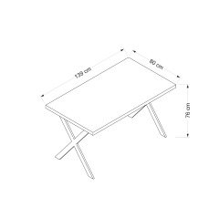 Brayn Metal Capraz Ayaklı Yemek Masası-Artısan