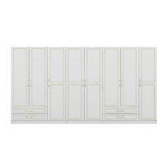 Kale Gold 8 Door 4 Drawer Cabinet - White