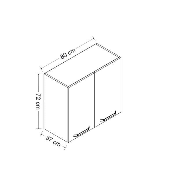 Mina is 80 cm Kitchen Cabinet White 80-B1-Up Module