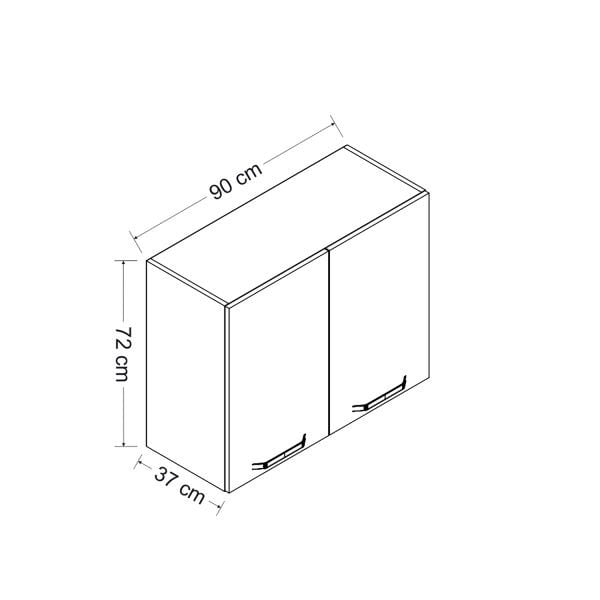 Minar 90 Cm Mutfak Dolabı Beyaz 90-B1-Üst Modül