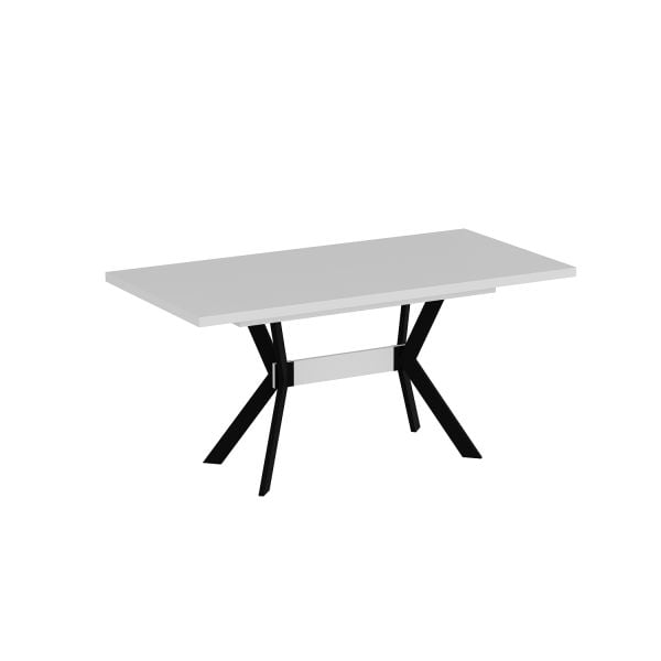 Bremen 3 Extendable Dining Table with Metal Legs-White