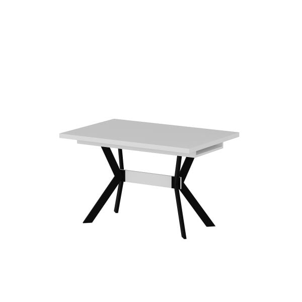 Bremen 3 Extendable Dining Table with Metal Legs-White