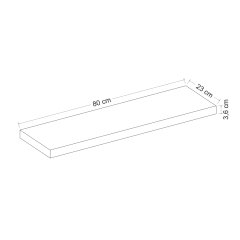 Secret Holder Minar Wall Shelves 80 cm - p.beyaz