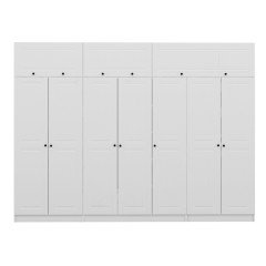 Minar Kale 7 Membrane Covered Wardrobe With 2 Inner Drawers And Wardrobe White