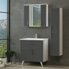 Vera Bathroom Cabinet 100Cm Ay2K1Ç+2K1A+Etj+Length White Anthracite