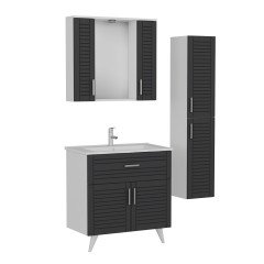 Vera Bathroom Cabinet 100Cm Ay2K1Ç+2K1A+Etj+Length White Anthracite