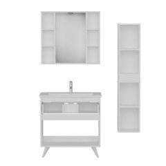 Vera Bathroom Cabinet 100Cm Ay2K1Ç+2K1A+Etj+Length White Anthracite