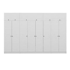 Minar Kale 8 Membrane Covered Wardrobe With 2 Inner Drawers And Wardrobe White