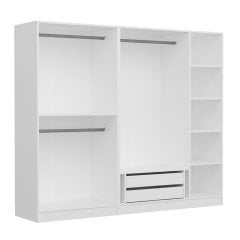 Minar Kale Dressing Cabinet with 5 Sections and 2 Drawers White