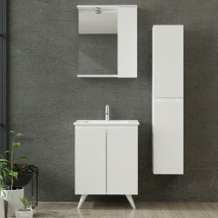 Nika Bathroom Cabinet 65Cm Ay2K+1K1A+Etj+Length White