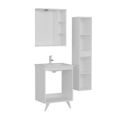 Nika Bathroom Cabinet 65Cm Ay2K+1K1A+Etj+Length White