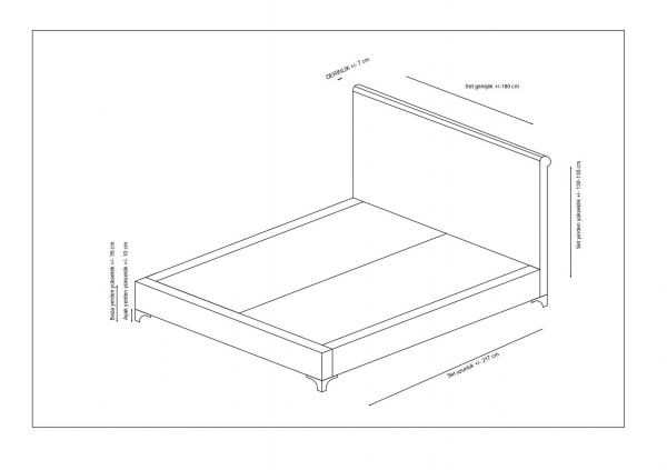 Deluxe Base + Headboard Gray