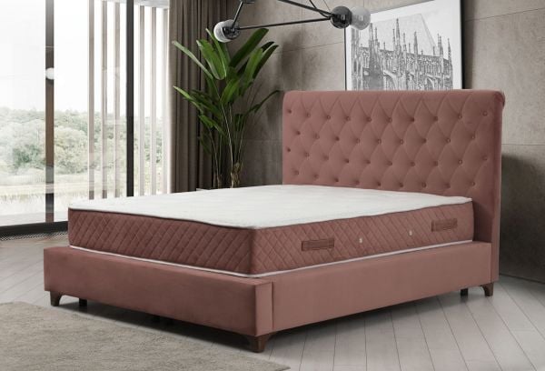 Deluxe Base+Headboard+Sonata Bed Dried Rose