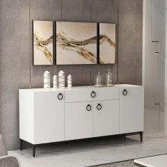 Mina Moon 160 Cm Modern Console - White