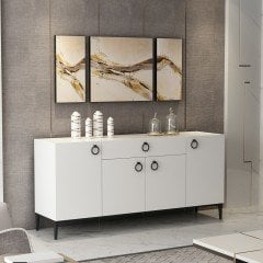 Mina Moon 160 Cm Modern Console - White