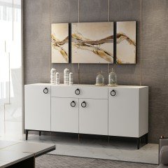 Mina Moon 160 Cm Modern Console - White