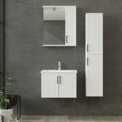 Sanya Bathroom Cabinet 65Cm As2K+1K1A+Etj+Length White