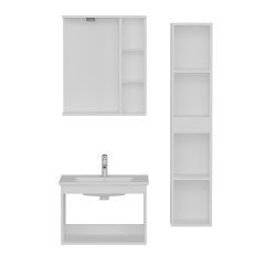 Sanya Bathroom Cabinet 65Cm As2K+1K1A+Etj+Length White