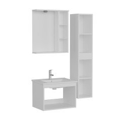 Sanya Bathroom Cabinet 65Cm As2K+1K1A+Etj+Length White