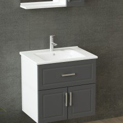 Sanya Bathroom Cabinet 65Cm As2K1Ç+1K1A+Etj White Anthracite