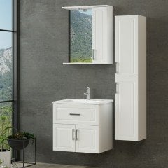Sanya Bathroom Cabinet 65Cm As2K1Ç+1K1A+Etj+Length White