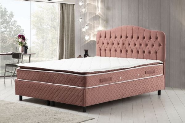 Vassi Base + Headboard + Bed Dried Rose