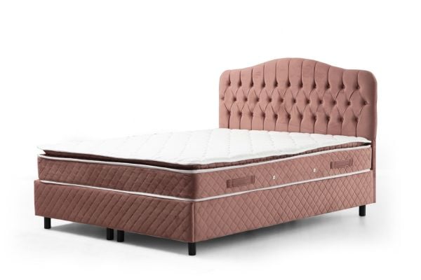 Vassi Base + Headboard + Bed Dried Rose