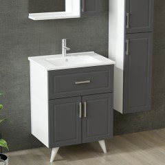 Sanya Bathroom Cabinet 65Cm Ay2K1Ç+1K1A+Etj+Length White Anthracite