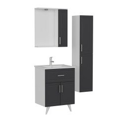 Sanya Bathroom Cabinet 65Cm Ay2K1Ç+1K1A+Etj+Length White Anthracite