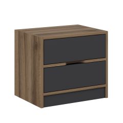 Elina Nightstand 2C - Gold/Anthracite