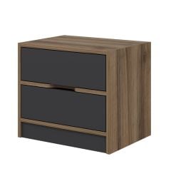 Elina Nightstand 2C - Gold/Anthracite