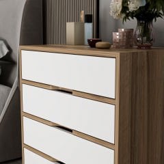 Elina Dresser 4c - Gold/White