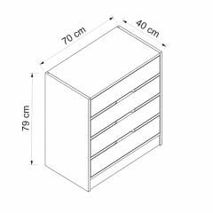 Elina Dresser 4c - Gold/White