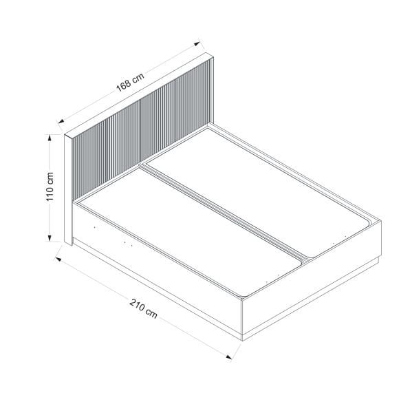 Kale Luxe 160x200 Baza Başlık Seti - Kumtaşı