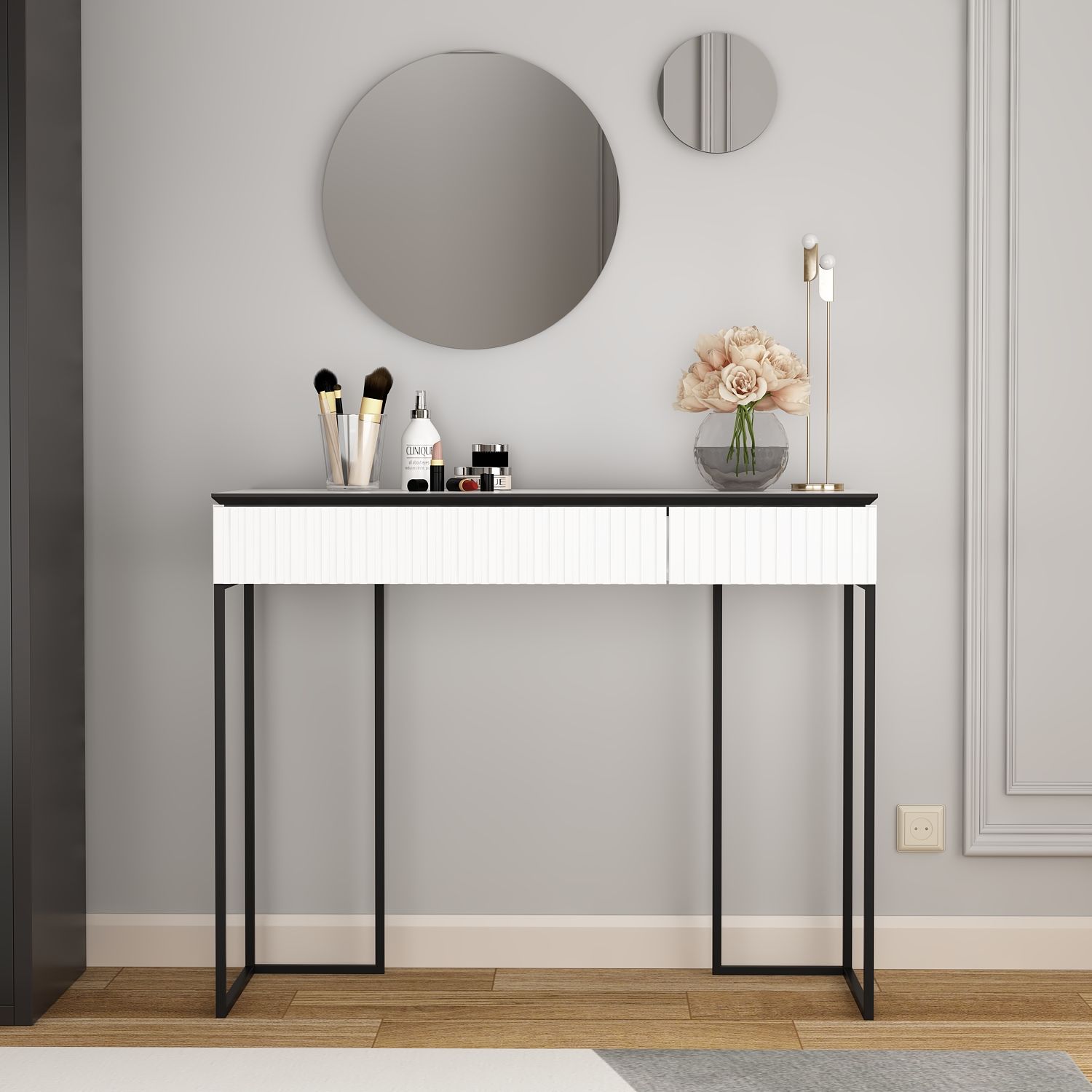 Kale Plus Makeup Table - White