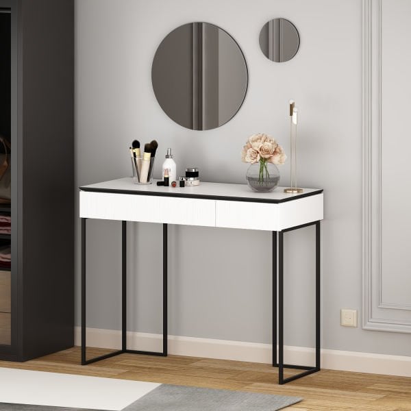 Kale Plus Makeup Table - White