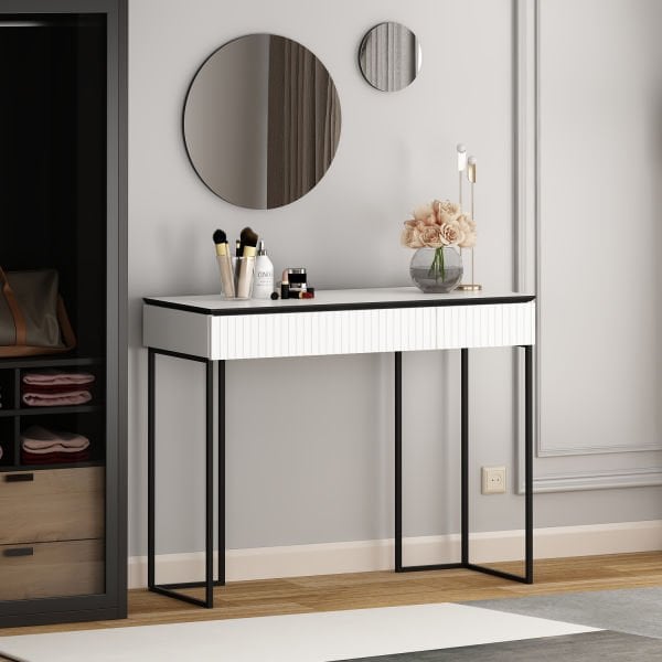 Kale Plus Makeup Table - White